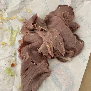 The &quot;roast beef&quot; used in the #6. Gross