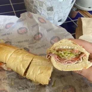 This is #13 The Original Italian from the Northfield Boulevard Denver location. Barely any meat or cheese.