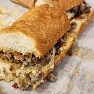 Southwest Philly cheesesteak, with extra relish.  A must try for enthusiast.