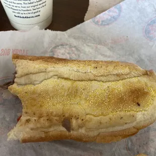 Cornmeal on the bottom, really elevates this sandwich to an 11!