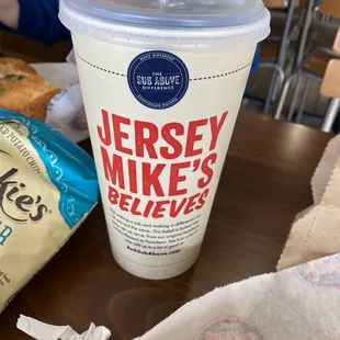 Large drink and chips for only $3.92 more. Not bad!