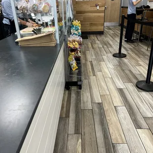 Came in for a quick lunch and one of the employees was busy doing her hair out in the open.