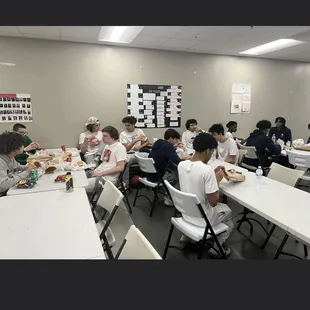 Great Crossing boys&apos; basketball pre game meal!