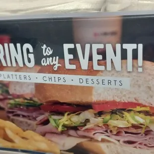 a sign for the event