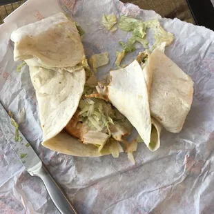 Buffalo chicken wrap.