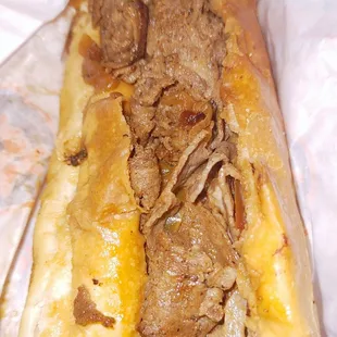 Original Philly Cheese steak. Extra meat. Nicely done!