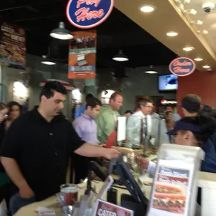 Grand opening of the new Jersey Mikes in Irvine! This place was packed!! Sooo good!