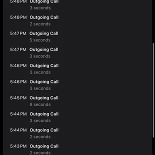 Call history. They threw the phone in the back to avoid the ringing
