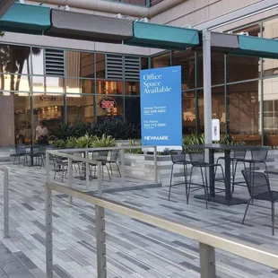 Patio at store front