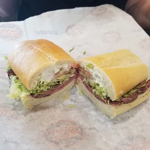 Roast beef and provolone
