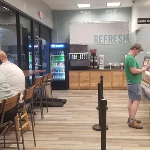 customers at the counter