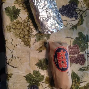 Chicken parm and a turkey provolone