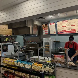 Menu and cooking area