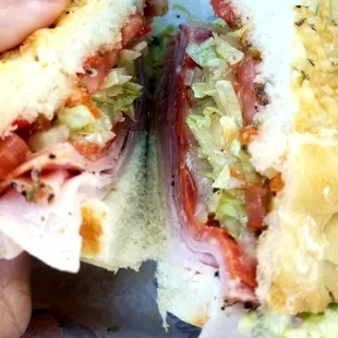 Regular size Italian on rosemary parm bread