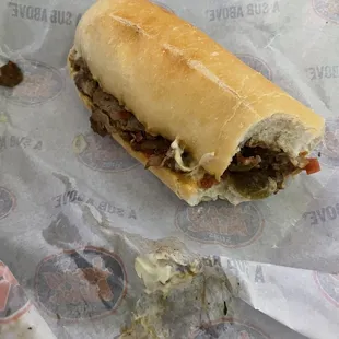Regular size Philly cheesesteak