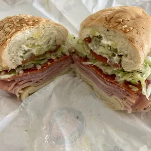 ##13 The Original Italian, mini on rosemary parm bread.