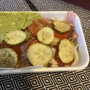 Super sub in a tub, add pickles and avocado with a side of CPR  #5 The Super Sub