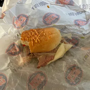 That&apos;s half of a nine dollar sandwich that&apos;s dry and overall the entire experience left me unhappy.