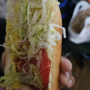 They tried to scrape the mayo off...