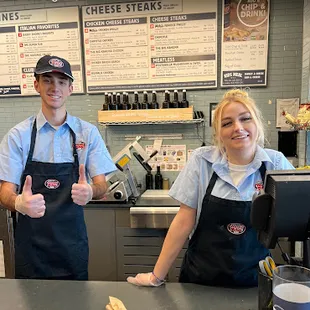 Service with a smile.