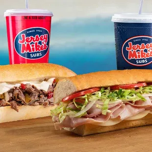two subs and a drink