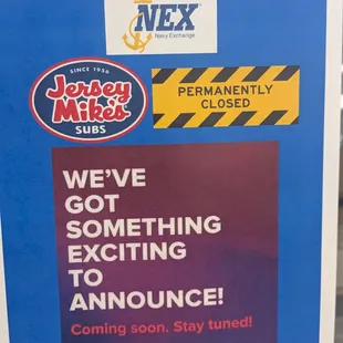 Permanently Closed Sign!