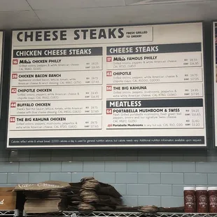 Cheese Steaks hot off the grill.