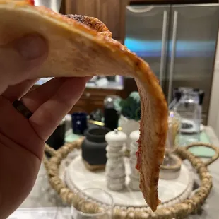 A floppy pizza