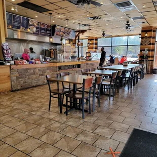 the interior of the restaurant