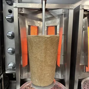 a kebab being cooked