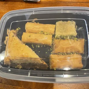 Baklava combination dessert
