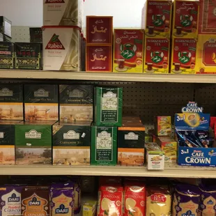 the shelves of a grocery store