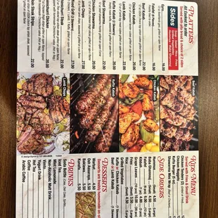 Back of Menu