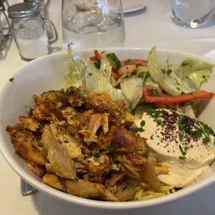 Chicken shawarma bowl