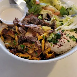 Mixed shawarma bowl