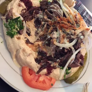 Beef Shawarma with Hummus