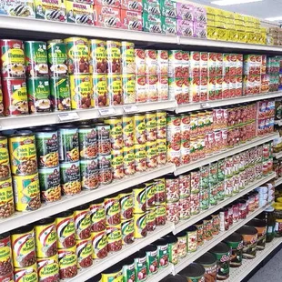 Canned foods.