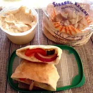 Fresh Pita to go with Homemade Hummus.