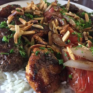 #32 combo with kafta, chicken, swish tauof, and rice. Excellent.