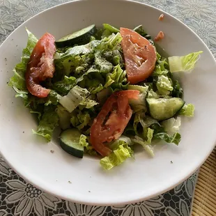 Side salad with our entree