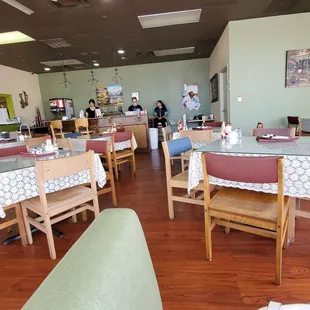 Inside restaurant