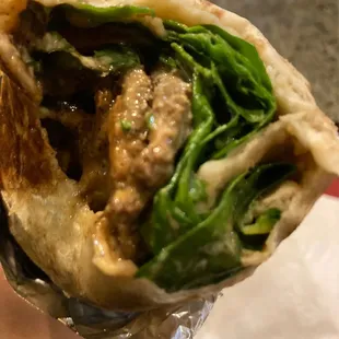 Lamb shwarma wrap