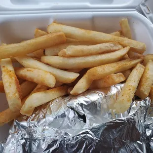 Fries and gyro came with can of pop $6