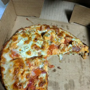 Alaskan salmon pizza