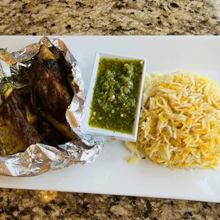 Lamb falls right off the bone