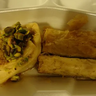 Take Out Desserts from Jerusalem Restaurant June 22nd 2012 of Bird's Nest, Kulage and Lady's Finger.