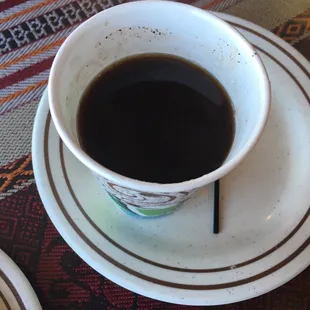 Coffee made the old fashioned way with cardamom, mmmmmm!