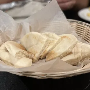 Pita with the meal