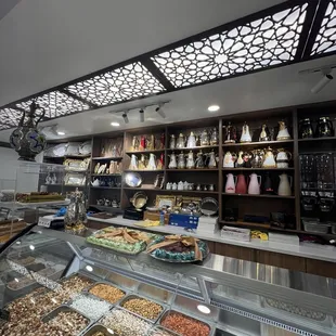 Variety of seeds and coffee pots