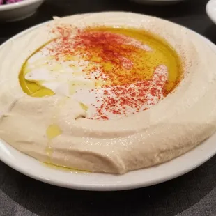 hummus and olives